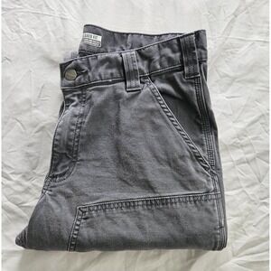 Carhartt Relaxed Fit Gray Double Knee Work Pants Men's Size 31x30